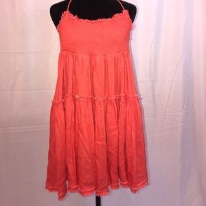 Free people coral mini dress
